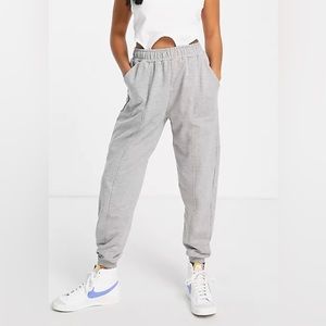 High Waisted sweat pants.  Size 2 P. Gray. NWT